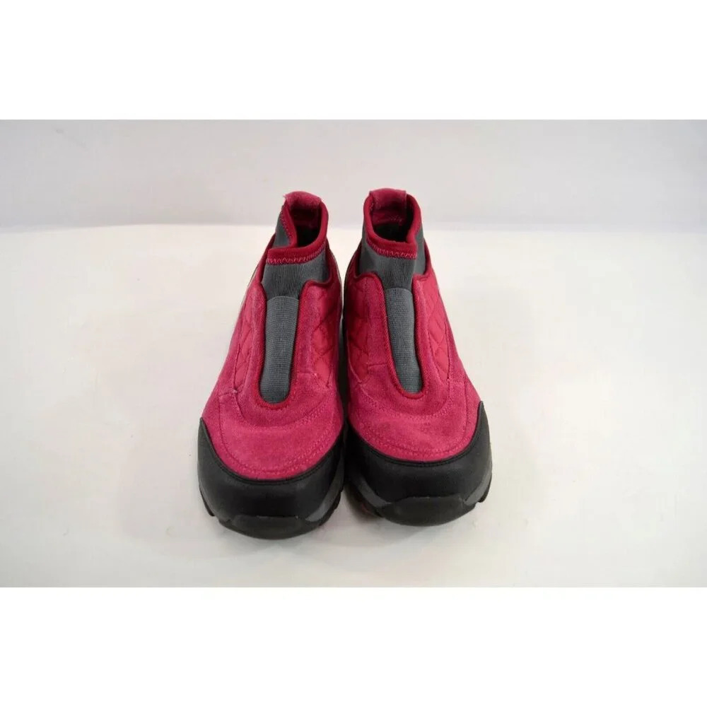 Lands End Winter Trekker Snow Winter Hiking Boots Pull Up Shoes Berry Womens 8.5
